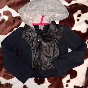 Black and Gray Hooded Jacket